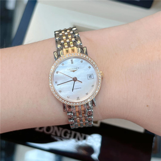 98新浪琴公价3.9万博雅系列原镶钻女士手表机械腕表L4.309.5.88.7