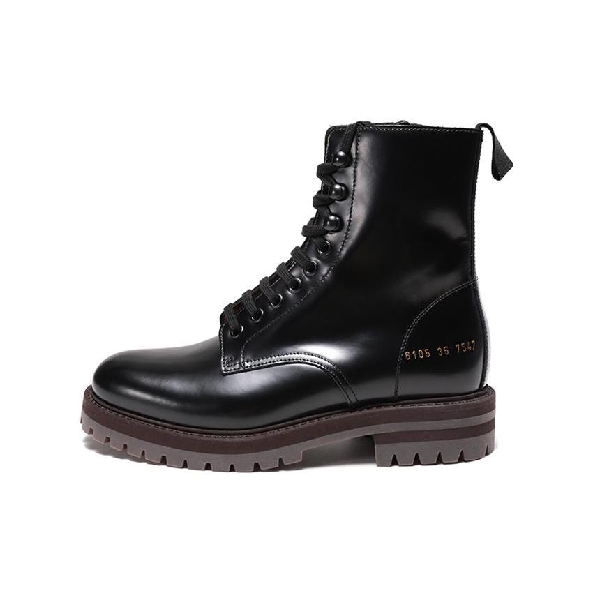 COMMON PROJECTS 皮革 系带休闲 短靴 女款 黑色