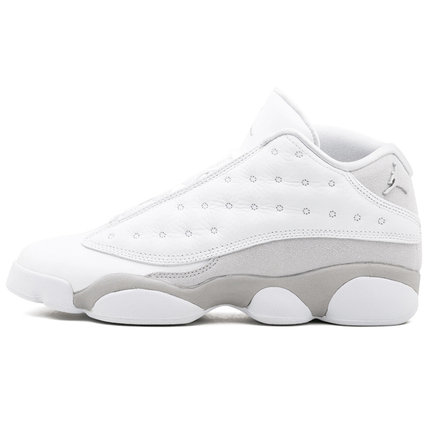 Jordan Air Jordan 13 Retro Low Pure Platinum 麂皮 透气 低帮
