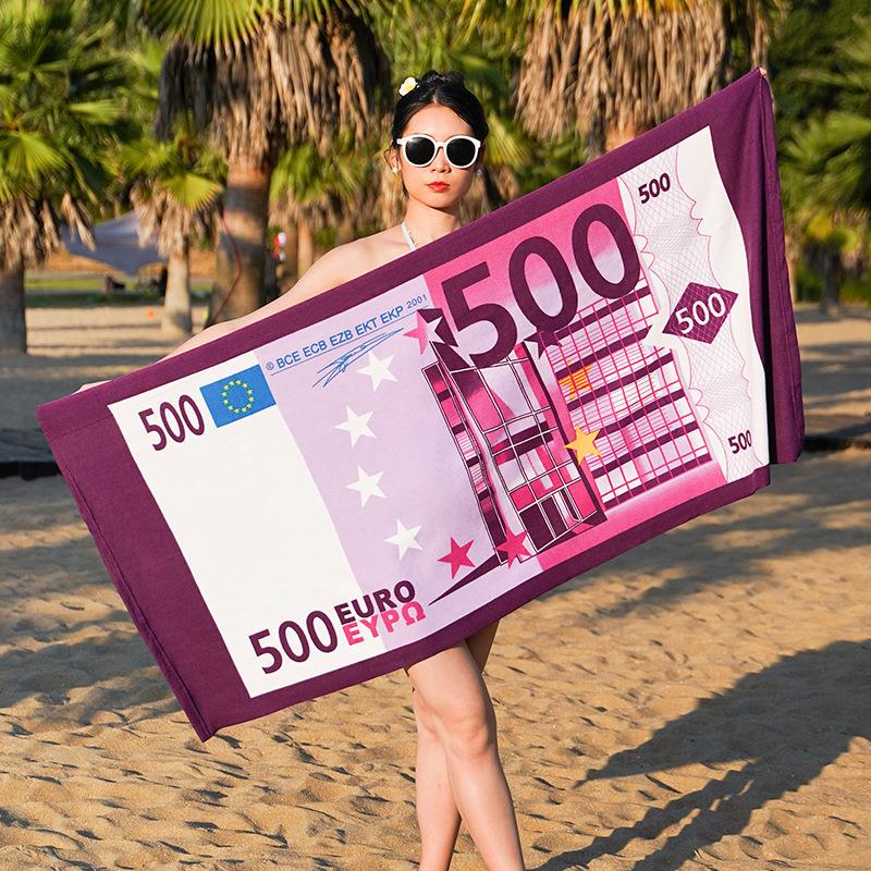 Popular Bath Towel, Outdoor Fashion Microfiber Printed Beach Towel, Cross-Border, Extra Large, Soft, Absorbent, Multiple Styles Available