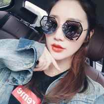 Womens sunglasses 2024 new high-end Korean style polygonal anti-UV sunglasses for female internet celebrities 2018 new style