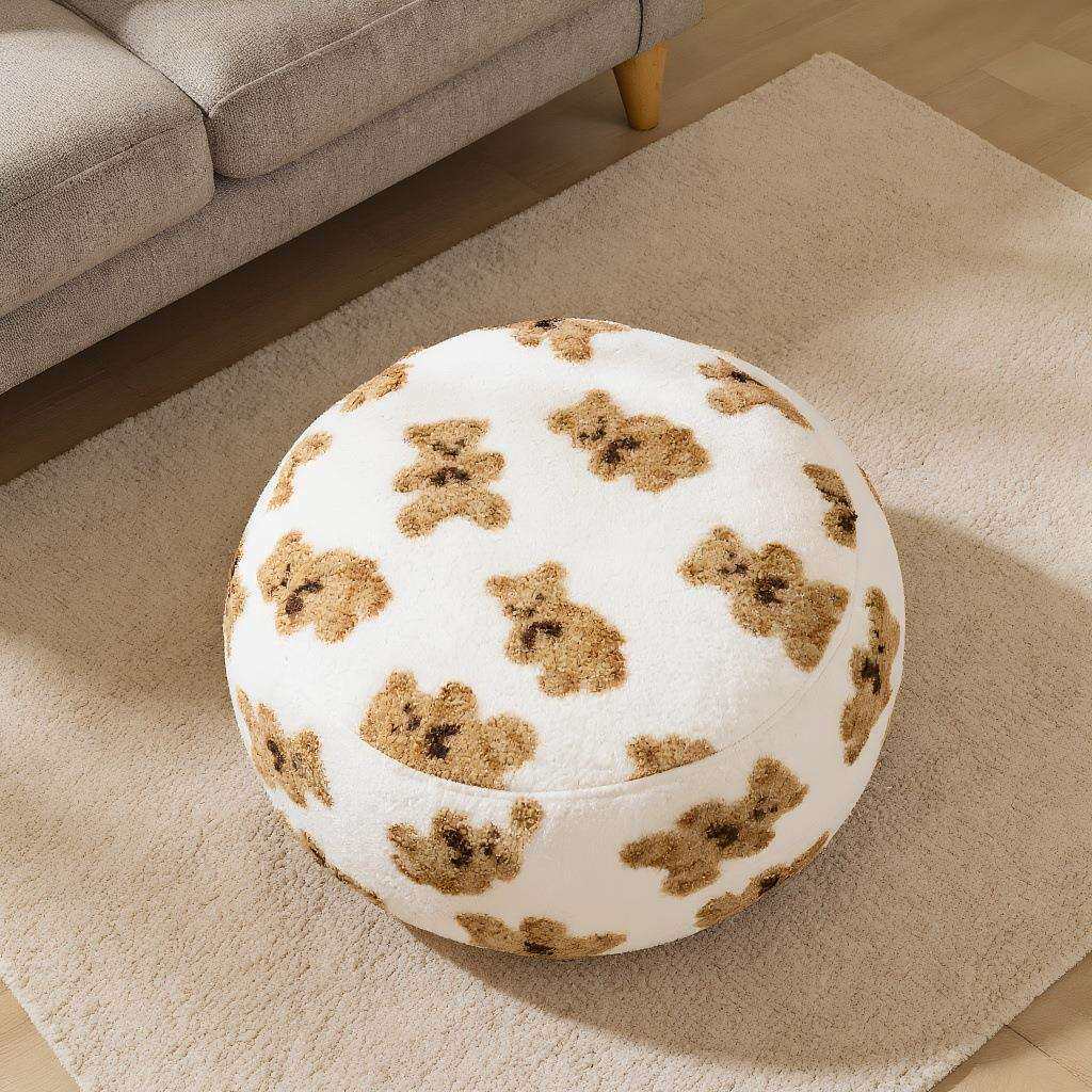 Round ground futon pier Japanese-style cushion fabric bay window living room tatami lazy low stool footrest cushion
