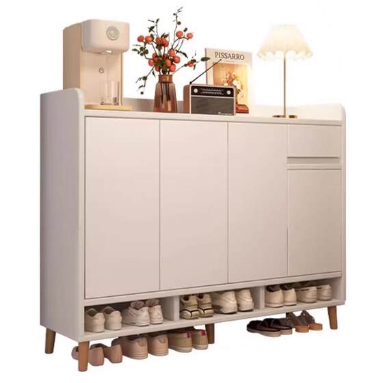 Pull-Out Shoe Cabinet for Home Entrance, Indoor New Model 2025, Popular Storage Cabinet, Integrated Solid Wood