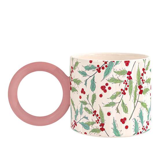 Coffee Cup, High-End and Exquisite British-Style Ceramic Mug, Large Ear-Shaped Cup, Retro Milk Cup, High-Quality Breakfast Cup