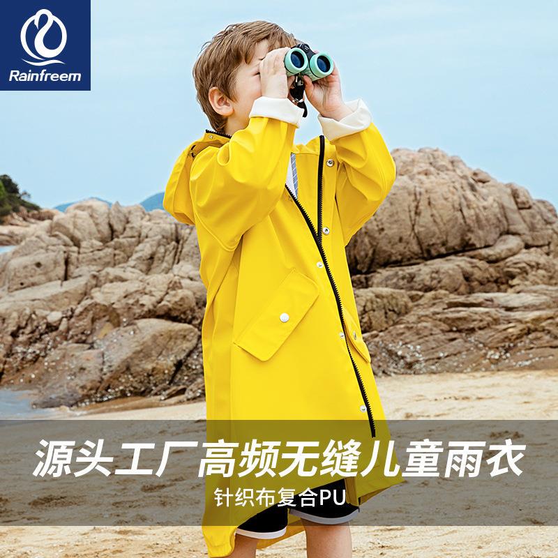 Children's Raincoat for Primary School Students to Go to School, Raincoat to Protect Against Heavy Rain, with Backpack Space, Full-Body Rain Poncho, Cross-Border Amazon