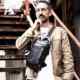 Cowhide Chest Bag for Men, First-Layer Cowhide, Vintage Oil-Waxed Leather, Fashionable Men's Chest Bag, Single Shoulder Handbag, Crossbody Bag