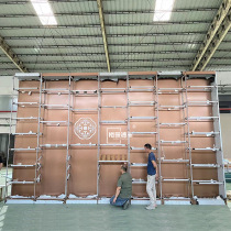 Rose gold stainless steel display rack built-in wine rack board cabinet display display rack metal red wine display cabinet factory