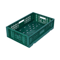 Fresh fruits and vegetables stacked folding plastic frame can be stacked 825 fold folding folding basket cold chain storage folding basket