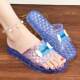 Crystal Sandals, Old-Fashioned Women's Style, Non-Slip, Non-Harmful to the Feet, Princess Transparent Flat-Soled Bathroom Shower Home Thick-Soled Sandals