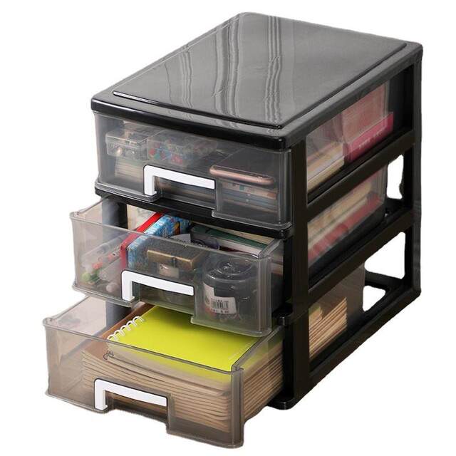 . Desktop Storage Box, Multi-Layer Drawer-Type Storage Cabinet, Multi-Functional Sundries, Student Desk Stationery