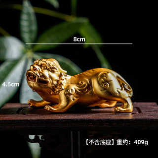 厂家直销摆件把玩黄铜手把貔貅桌面件》家小鎏金《铜工艺品装饰品