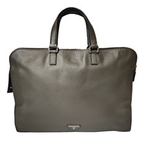 95 new PRADA Prada gray cowhide triangle logo briefcase business mens bag original price more than 20000