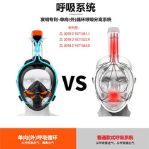 Diving mask adult model full dry snorkeling Sambo full face respirator equipment anti-fog diving goggles manufacturer