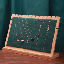 Bamboo wood jewelry rack large necklace bracelet display props shelf jewelry display props night market jewelry hanger