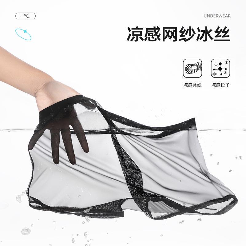 Men's Sexy See-Through Ultra-Thin Underwear, Pure Desire Shorts, Fully Transparent, Nude Feel, Mesh Lace, Ice Silk Men's Wh Men's Sexy See-Through Ultra-Thin Underwear, Pure Desire Shorts, Fully Transparent, Nude Feel, Mesh Lace, Ice Silk Men's Wh