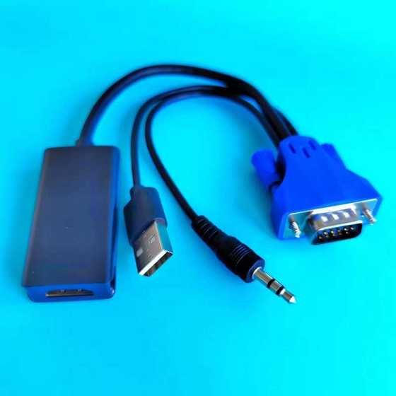 새로운 Maito MT-H02 VGA에서 HDMI 변환 케이블 컴퓨터 VGA에서 HD 모니터 TV에 연결된 모니터