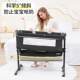Multifunctional Newborn Cradle Bed with Pull-Out Cover, Movable with Folding Bedside Bed, Play Bed with Diaper Changing Table