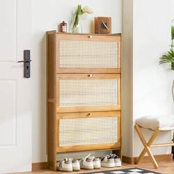 Ultra-Thin Shoe Cabinet Cover for Home Use, Flip-Top Shoe Rack with Large Capacity for Entryway, Simple Storage Solution
