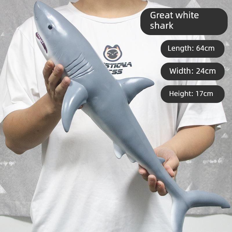 Large Shark, Dolphin, Whale Simulation Soft Plastic Marine Animal Underwater World Toy Children's Doll Gift Large Shark, Dolphin, Whale Simulation Soft Plastic Marine Animal Underwater World Toy Children's Doll Gift