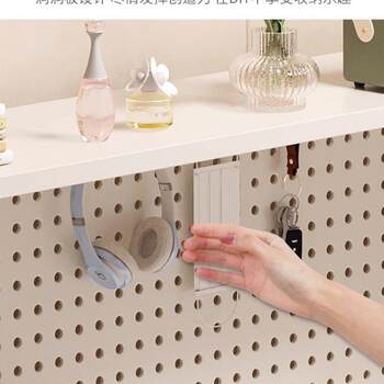 Hole board desk bedroom computer desk bookshelf integrated study table home girls' bedroom cream style small white table