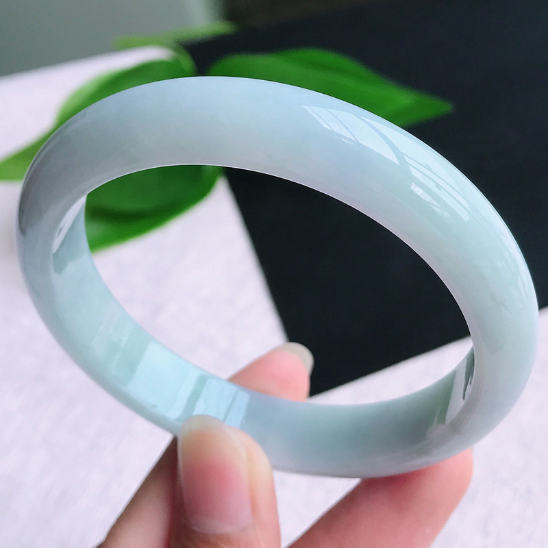 Authentic Burmese Natural Jadeite Violet Bracelet, Girl's Style, Ring Size 61, Weight 56.78g