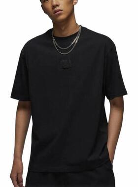 Jordan Flight Essentials 纯色休闲圆领短袖T恤 男款 黑色