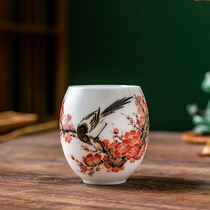 Xishang Meishao double-layered master cup hand-painted ceramic cup by teacher Zou Chun tea set tea cup for home use