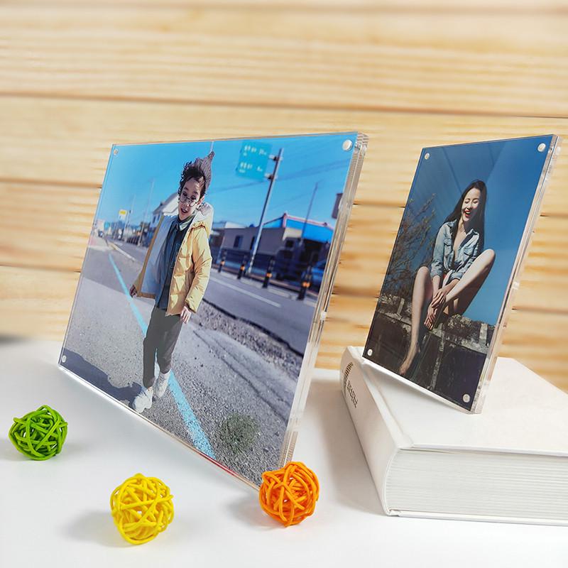 Acrylic Crystal Frameless Full-Frame Plexiglass Photo Frame 7inch 8inch 10inch A4 Transparent Children's Gift for Newlyweds Display Stand Acrylic Crystal Frameless Full-Frame Plexiglass Photo Frame 7inch 8inch 10inch A4 Transparent Children's Gift for Newlyweds Display Stand