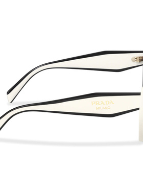 PRADA普拉达Eyewear系列灰色镜片 板材镜架 不规则型太阳镜