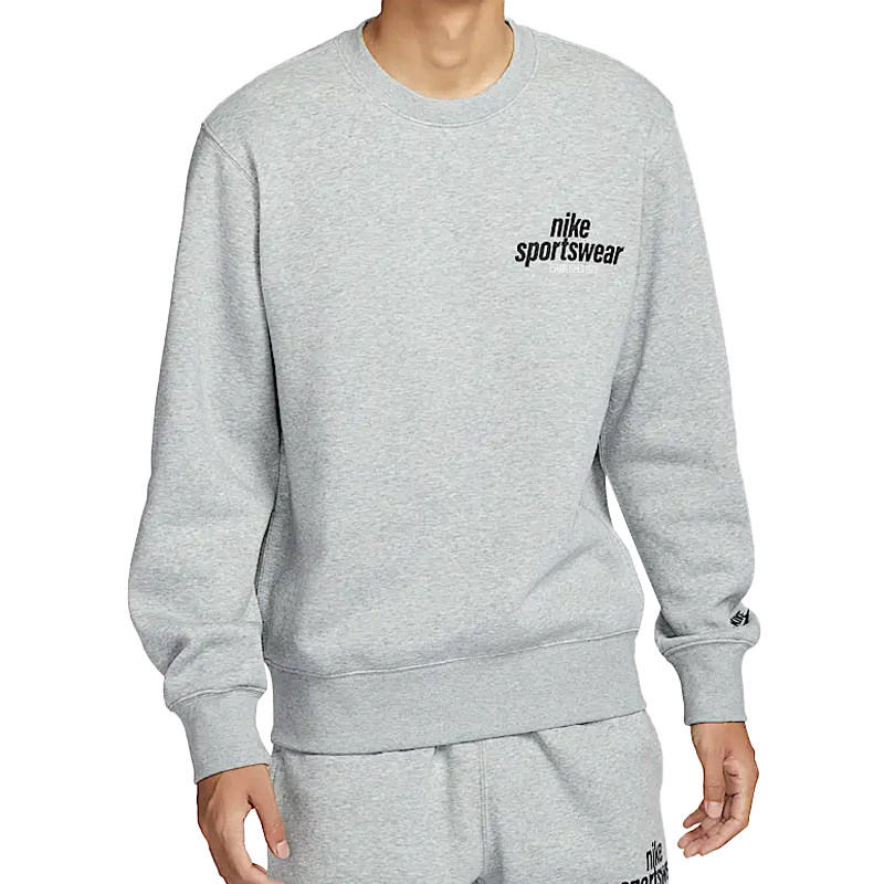 NIKE耐克男子CLUB BB CREW NSW GFX针织运动卫衣HJ2174-063