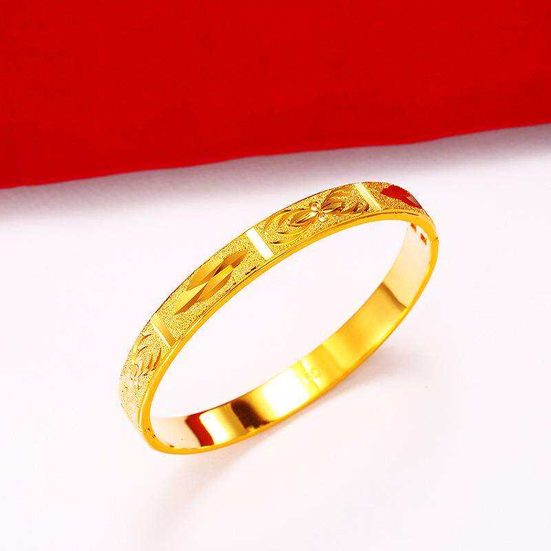 Zhou Dafu Huan USD bracelet 18K gold female never dropped color 999 24K True gold geometric car florin 16K