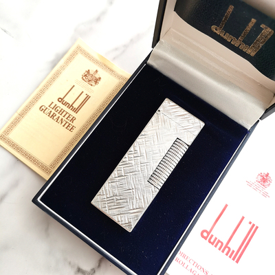 9.8 Новая газовая зажигалка Dunhill Rollagas из чистой меди с посеребренным напильником
