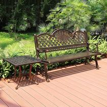 Cast aluminum outdoor park bench community square outdoor leisure chair bench courtyard garden backrest bench seat