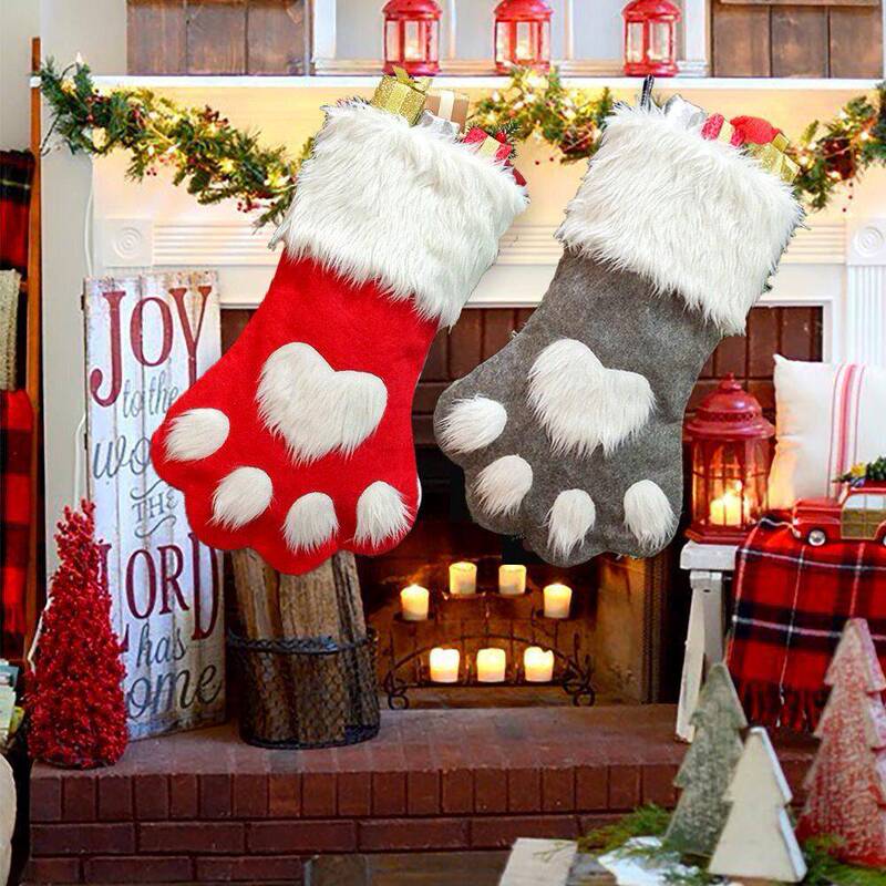 Christmas Tree Decorations, Long-Haired Dog Paw Christmas Socks, Gift Bags, Scene Window Decorations, Hanging Ornaments, Candy Bags Christmas Tree Decorations, Long-Haired Dog Paw Christmas Socks, Gift Bags, Scene Window Decorations, Hanging Ornaments, Candy Bags