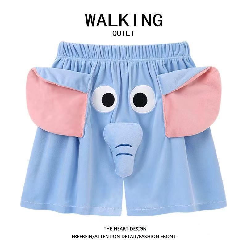 Elephant Shorts for Men, Funny Fish Design, Flying Baby Elephant Sleep Pants, 2026 New Model, Loose Fit for Women, Summer Couple's Piggy Shorts