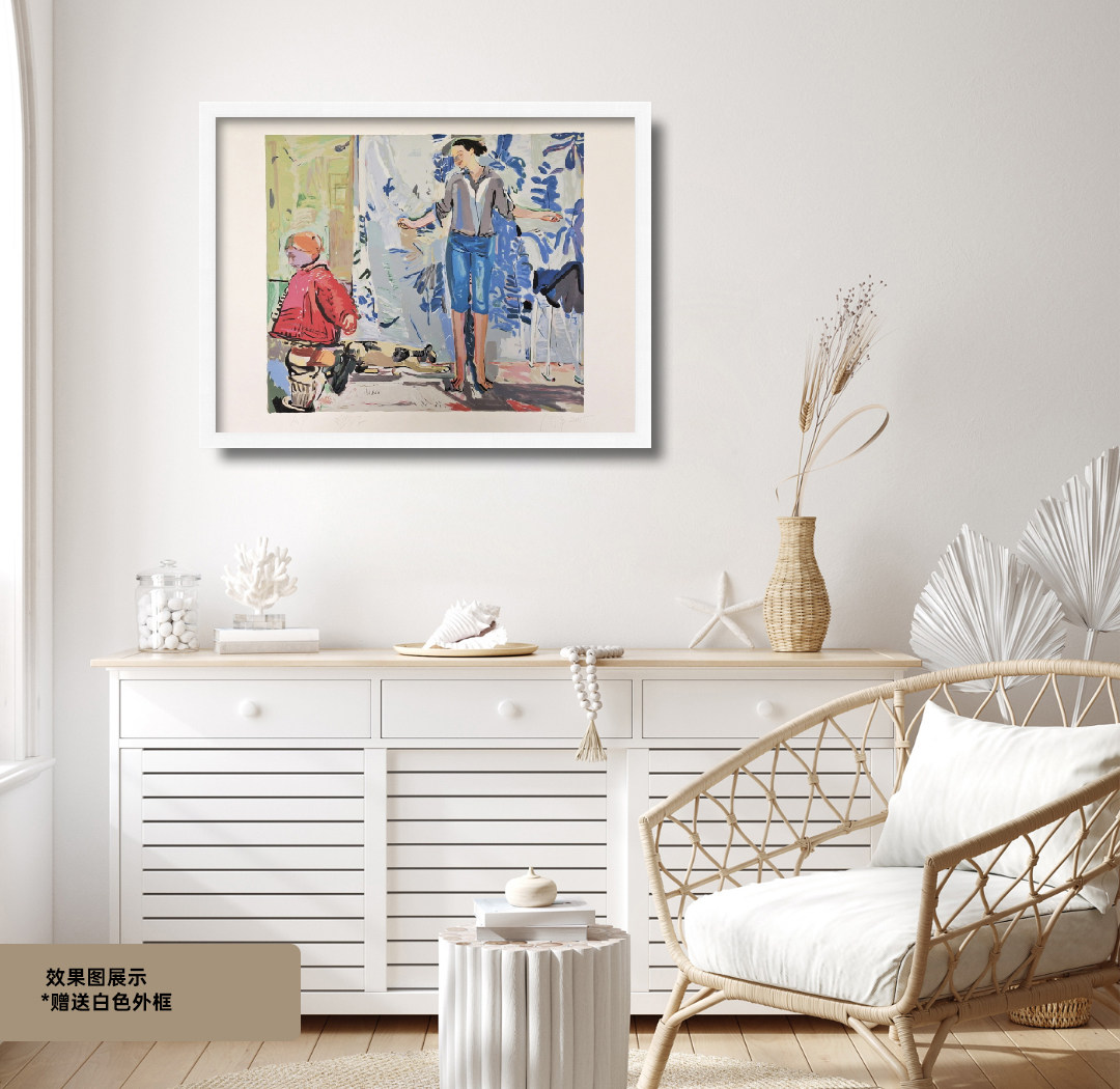 Building Chinese Art Virtuoscopy Collection Series China Renmin University of China teaches Yan Ping screen prints to give out outer frame