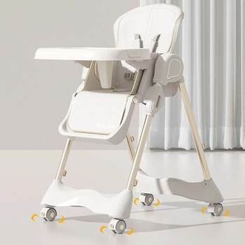 Baby dining chair foldable portable baby 0-sit 6-year-old child 3-grow household multi-functional folding dining table chair