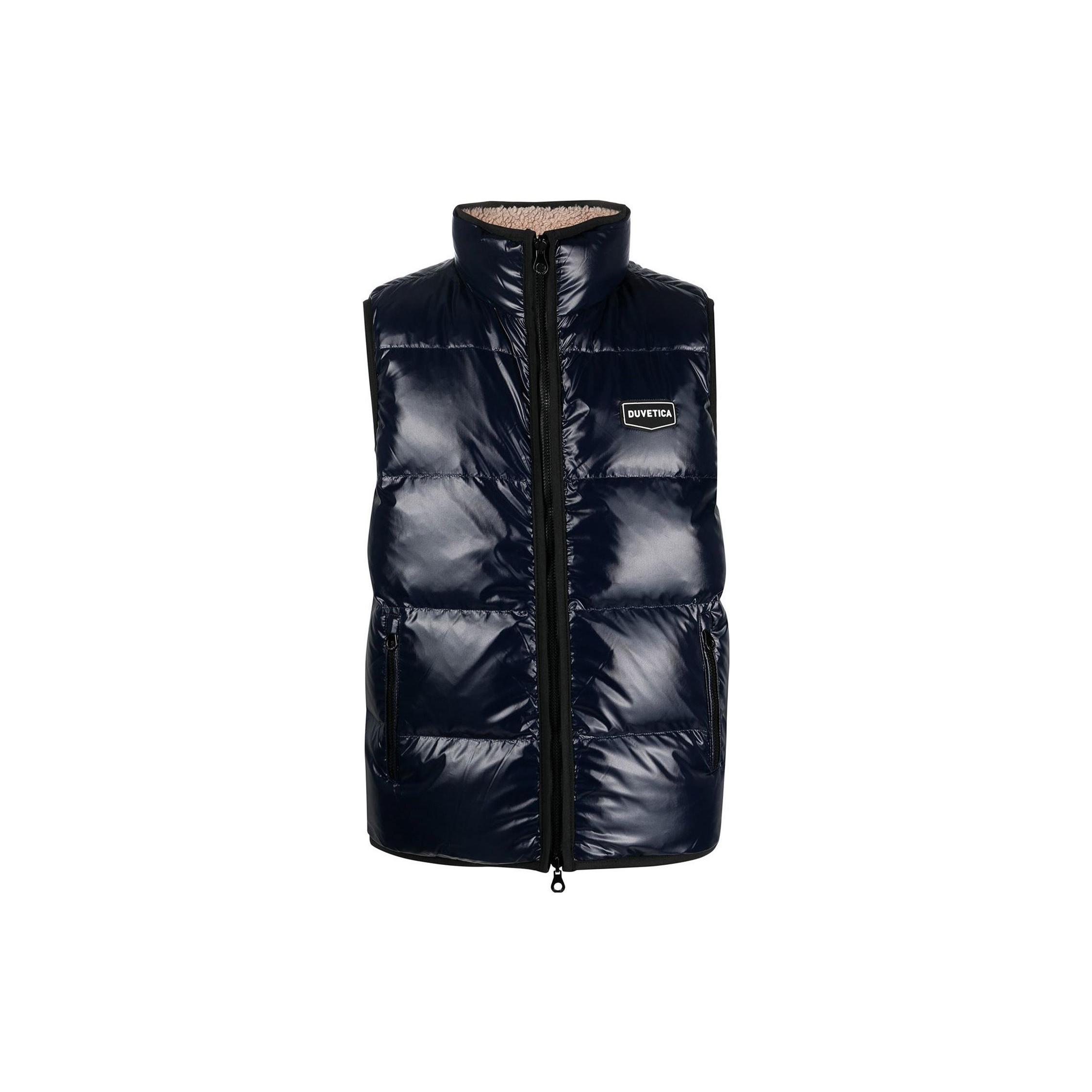 Duvetica 纯色立领拉链无袖马甲 男款 海军蓝