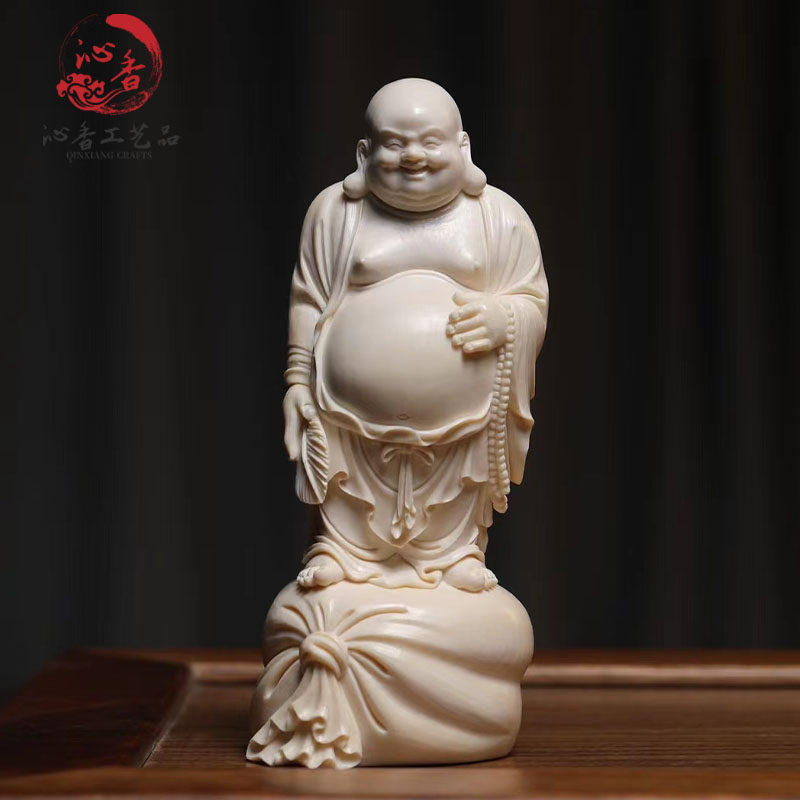 金工師 正之造 古銅 川渡 布袋 立像 七福神 仏像 巨大 縁起物 置物