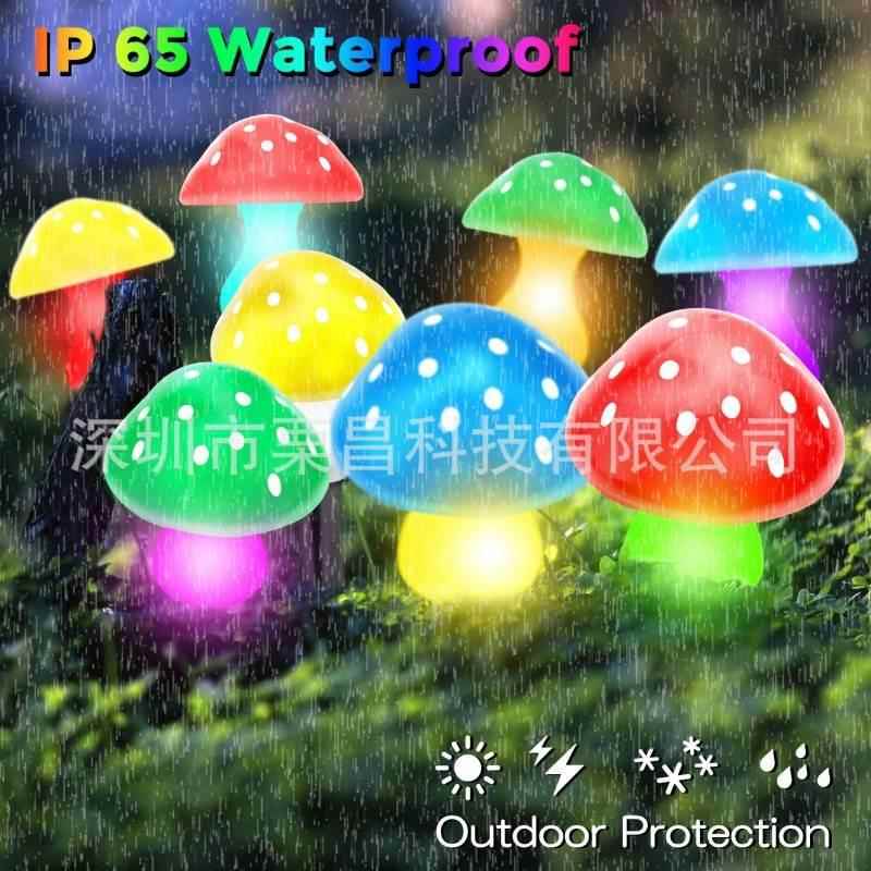 New Style Mushroom Lamp Outdoor Led Solar Mushroom Lamp Waterproof Decorative Light for Courtyard and Garden (Round Head) New Style Mushroom Lamp Outdoor Led Solar Mushroom Lamp Waterproof Decorative Light for Courtyard and Garden (Round Head)