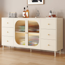 Cream style rattan wine cabinet display cabinet home living room wall-mounted integrated sideboard modern simple side cabinet tea cabinet