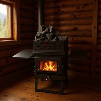 Cross-Border Amazon New Product Barbecue Grill Hot-Selling Black Carbon Steel Large Tent Sauna Stove Wood Stove Heating Stove