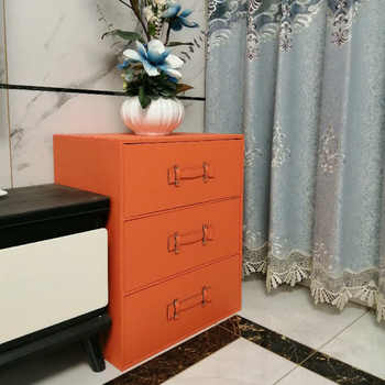 Customized leather storage cabinets, chest of drawers, babies, clothes sorting, storage, six drawers, wooden bedside tables