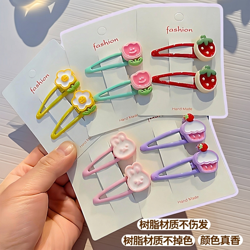 (Cute Hair Accessories for Girls) Little Bunny Bb Clip, Hairpin for Girls, Bangs Clip, Sweet and Cool Girl Style