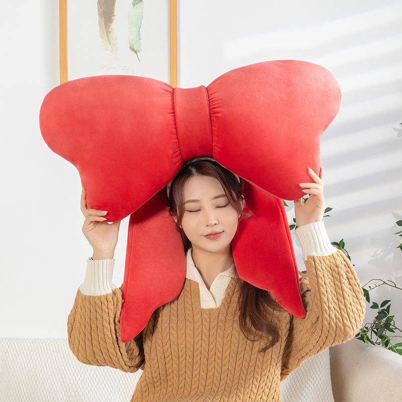 Cute and playful bow pillow, simple and fashionable living room sofa cushion, home furnishings, bay window decoration