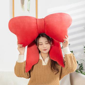 Cute and playful bow pillow, simple and fashionable living room sofa cushion, home furnishings, bay window decoration