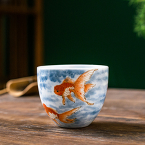 Master cup 80-year-old provincial master Yuan Shufan hand-painted ceramic tea cup high temperature resistant single cup home gift