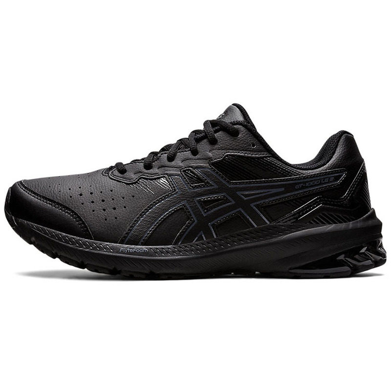 Asics GT-1000 Leather 2 舒适耐磨跑步鞋 黑 2E宽,运动鞋new,跑步鞋,淘宝优惠券,粉丝福利购,淘宝优惠卷
