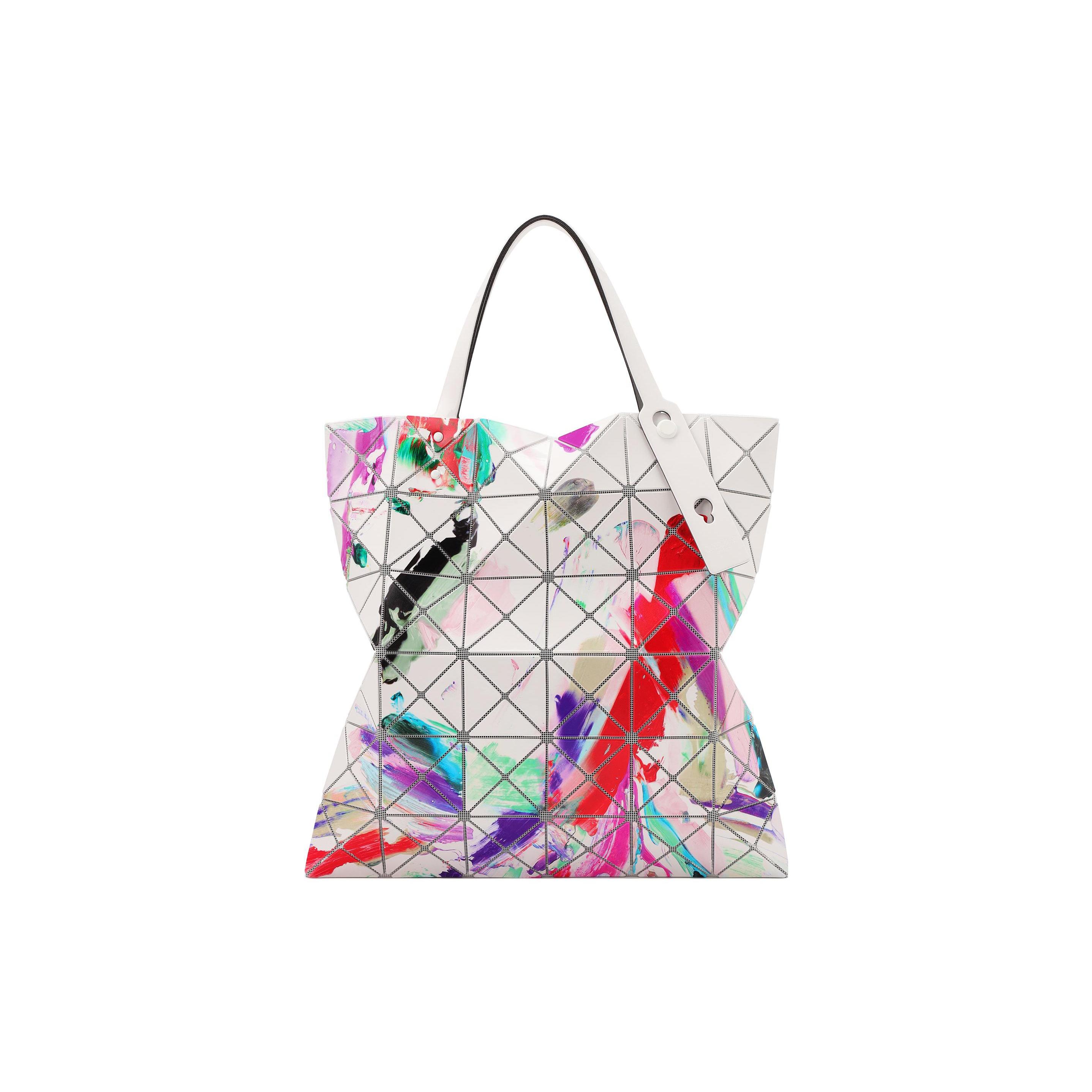 Issey Miyake三宅一生PALETTE系列人造革白色男女同款常规手提包