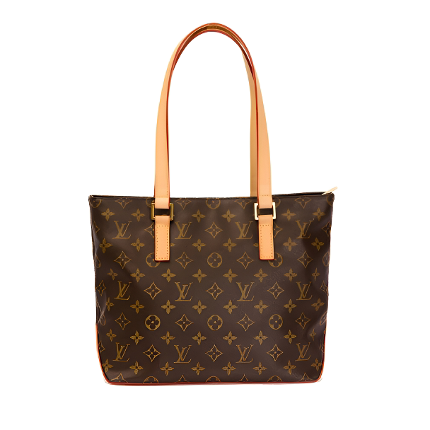 Second-Hand Lv/Louis Vuitton Small Piano Tote Bag with Replacement Vegetable-Tanned Leather (Vegetable-Tanned Leather Replaced with New Material)